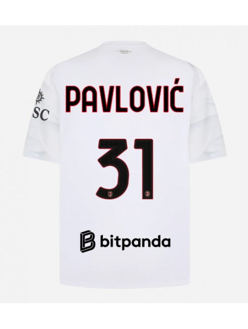 AC Milan Strahinja Pavlovic #31 Auswärtstrikot 2026-27 Kurzarm AC Milan Strahinja Pavlovic #31 Auswärtstrikot 2026-27 Kurzarm